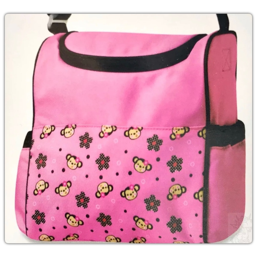 Tender kisses bottle diaper bag monkeys